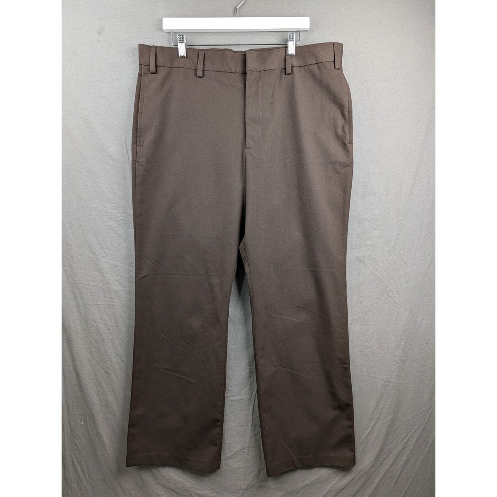 HM Mens Relaxed Fit Trousers Brown‎ Dress Pants US 38 Business Casual Workwear